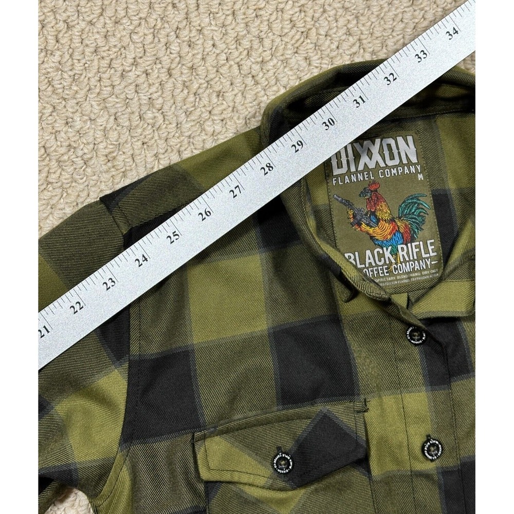 Dixxon Flannel Womens M Green Plaid Black Rifle Coffee Co Long Sleeve Shirt - Picture 7 of 14